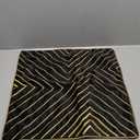 Avigers 20 x 20 Inch Black Gold Striped Geometric Lines Embroidery Velvet Cushion Case Luxury Modern Throw Pillow Cover Decorative Pillow for Couch Living Room Bedroom Car 50 x 50cm