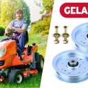 GELASKA 2 Pack 756-04129b Idler Pulley 4.25 Replaces 753-08171 756-04129 756 04129b 753 08171 956-04129 for Cub Cadet 50" 54" RZT 50, RZT 54, RZT 42, LTX1040 LT1045 LTX1050 LTX1045 LT1500 LT2000 Mower