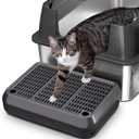 Cat Litter Box Mat Step - Large Anti-Tracking Cat Litter Catcher Mat Washable Kitty Trapping Tary Easy Clean, Also for Kitten & Elderly Cats Ramp (15.75"x11" x3.75")