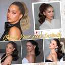 Claw Clip Ponytail Extension,14 Inch Blonde Curly Wavy Ponytail Claw Clip in Hair Extension for Women Fluffy Natural Looking Synthetic Hairpiece for Daily Use(14 Inch,Blonde Mixed Bleach Blonde)