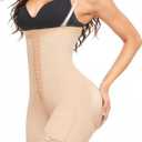 QFE Shapewear for Women Tummy Control Adjustable Detachable Strap Body Shaper Butt Lifter Bodysuit Waist Shaping Hip (Beige, XL)