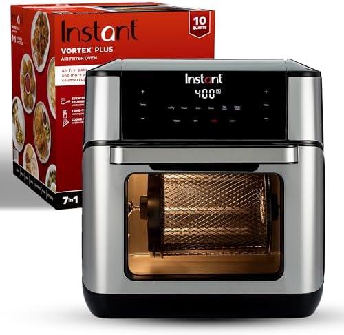 Instant 140-3000-01 Vortex Plus Quart 7-in-1 Multi-Use Air Fryer, 10QT, Silver, Black