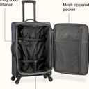 U.S. Traveler Anzio Softside Expandable Spinner Luggage, Dark Grey, Checked-Medium 26-Inch