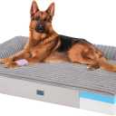 Veehoo Orthopedic Dog Bed for Large Senior Dogs, 7 Inch Thick XXL Memory Foam Dog Bed with L Shaped Bolsters, Orthopedic Pet Couch with Waterproof Liner & Removable Washable Cover, 52"x36"x7"