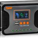 PowMr 80A PWM Solar Charge Controller, 12V 24V 36V 48V Auto, LCD Display and Dual USB Output, Fit for AGM, Gel, FLD, Lead-Acid and Lithium Battery【Update Version】