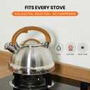 3.1 QT Whistling Tea Kettle, Large Stainless Steel Teapot for Stovetop, 3.1 Quarts
