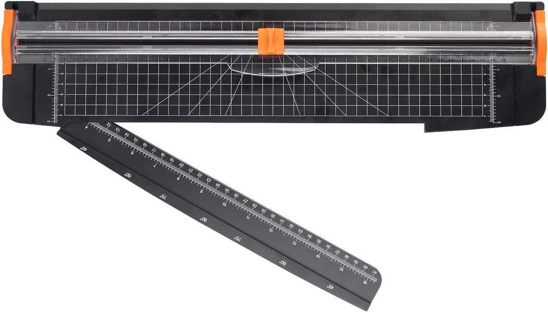 ZEQUAN Paper Cutter 18 inch, 18" Cut Length Large Paper Trimmer Slider for Craft Scrapbooking Cardstock, 1pcs Blade
