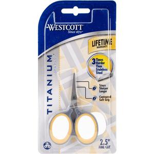 Pack of 3 Acme United Titanium Fine Cut Scissors 2 1/2 inch