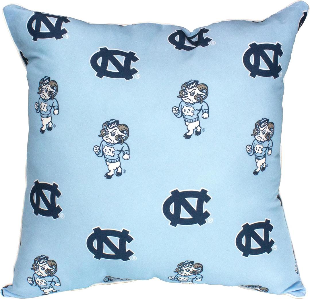 College Covers Everything Comfy North Carolina Tar Heels 16" x 16" Decorative Pillow, Includes 2 Pillows