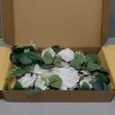 WEIERYUE(Pack of 2 Artificial Flowers Decorations, Wedding Flowers, Wedding, Banquet, Party, Reception Entrance Welcome Sign and Background Decoration(White)