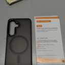 YENAPOON for Samsung Galaxy S25 Case, Matte Magnetic Phone Case with 1 Screen Protector, Support for Magsafe, Translucent Frosted Shockproof Protective Cover for Samsung Galaxy S25, Black