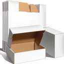 12x9x4 inches Shipping Boxes Set of 20, White Corrugated Cardboard Boxes Literature Mailer Boxes Gift Boxes Small Boxes for Shipping Wrapping Mailing Packaging Small Business