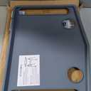 Bluestone Walker Tray Table with 2 Cup Holders, Gray