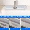 Sink Stone Faucet Mat 23.6 X 3.9 inch Absorbent Faucet Mat Diatomite Sink Drying Stone for Kitchen Bathrooms ( White )