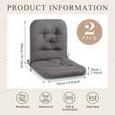 Chunful Back Chair Cushion Outdoor Indoor Tufted Seat/Back Patio Seating Cushions Weather Resistant Patio Rocking Pads for Outdoor(Dark Gray,2 Pcs)