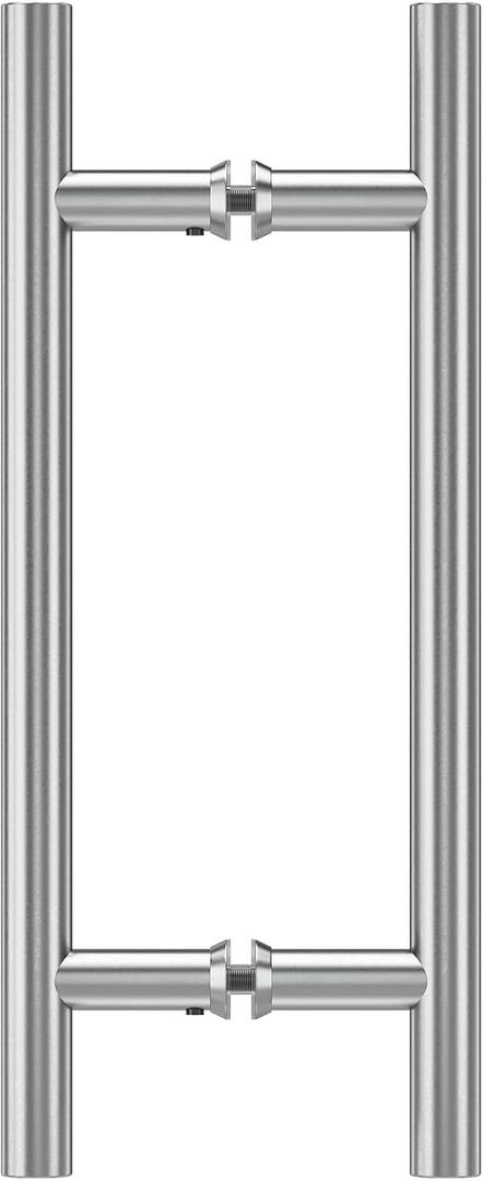 8" Round Shower Door Handle, Back to Back Shower Doors Handle, Compatible with 1/4" to 1/2" Glass Thick, Stainless Steel 304 Shower Doors Handles Replacement, Chrome