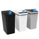 3 Pack Automatic Small Bathroom Trash Can with Lid - 2.5 Gallon Touchless Garbage Can, Motion Sensor Smart Trash Bin, Slim Dog Proof Trashcan, Waterproof Plastic Wastebasket for Bedroom Office Kitchen