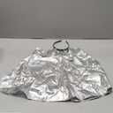 Sintege Halloween Alien Headband and Metallic Flared Pleated Skater Skirt for Costumes Supplies (XXX-Large Skirt, Silver)