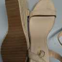 DREAM PAIRS Espadrilles Wedge Sandals for Women, Women's Open Toe Summer Dressy Sandals with Adjustable Ankle Strap and Soft Footbed (9.5, Nude)