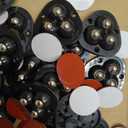 12PCS Self Adhesive Mini Caster Wheels for Small Appliances Black