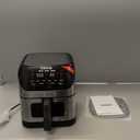 Air Fryer 6.2 QT Large Capacity Oilless Hot Air Fryers Oven 1500W Healthy Cooker with 10 Presets, Digital LCD Touch Screen, Visual Cooking Window, Non-Stick Basket, Included Recipe (Silver-L)