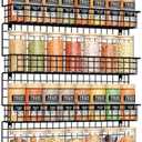 X-cosrack 4 Pack Spice Rack Wall Mount, Upgraded Connectable Seasoning Organizer for Space-Saving, Hanging Spice Storage for Cabinet/Pantry Door (Patent:USD909138S)