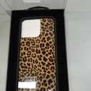 Wildflower Cases - Compatible with iPhone 16 Pro Max | Protective Black Bumper, 6.5ft Drop Test Certified, Women Owned Small Business | Leopard Animal Brown Spots Cute Trendy | Meow