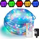 OMIKA 66FT Ultra-Thin LED Rope Lights for Outside, 24 RGB Colors +Warm White String Lights, 200 LED Permanent Outdoor Christmas Lights Waterproof Fairy Lights Plug in for Indoor Bedroom House Decor