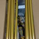 Nisoger 8.2 FT Wedding Arch Rectangle Stand Square Backdrop Stand , Extra Clamps to Table Rod Stand, Adjustable Photo Booth Background Kit, Balloon Arch Stand for Birthday Party Baby Shower Decor (Matte Gold)