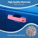 3 x for Bronco Door Handle Cover Trim Pink Fit for Ford Bronco 2021 up Pink Exterior Accessories 3pcs