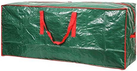 Sattiyrch Christmas Tree Storage Bag - Fits Up to 7.5 ft Holiday Xmas Disassembled Trees with Durable Reinforced Handles & Dual Zipper - Waterproof Material Protects from Dust,Moisture(Green)