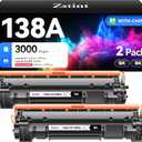 138A W1380A Black Toner Cartridge set 2-Pack High Yield with Chip Replacement for HP 138A W1380A 138X W1380X Cartridge Compatible with HP Laser Jet Pro 3001dw 3001fdw MFP 3101fdw Series Printer Toner