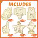 12PCS Basketball Party Favors- DIY Basketball Wood Painting Kits with Art Supplies Fun Thank You Gifts, Birthday party& Goodie Bag Stuffer