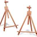 Falling in Art Beechwood 25 Tabletop Easel Display Stand Set for Painting- Holding Canvas Up to 22 1/2 Inches High, Pack of 2 Artist A-Frame Tripod with Rubber Feet, Portable Photo and Sign Holder