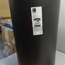 Umbra Vento Kitchen Trash Can Large 16 Gal (62 L) Open Top Garbage Can for Home & Office Modern Clean Design, Black/Nickel