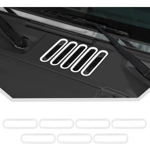 JeCar White Hood Vent Trim Covers Fit for 2007-2018 Jeep Wrangler JK JKU 2/4-Door Exterior Accessories JeCar White Hood Vent Trim Covers Fit for 2007-2018 Jeep Wrangler JK JKU 2/4-Door Exterior Accessories