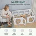 Clear Acrylic Dog Playpen Indoor, 23.6" H, 10 Panels Puppy Playpen