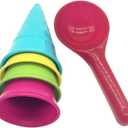 Toyvian Kids Beach Toys Ice Cream Cone Scoop Model Beach Play Toys Children Outdoor Play 5 Pieces (Random Color)