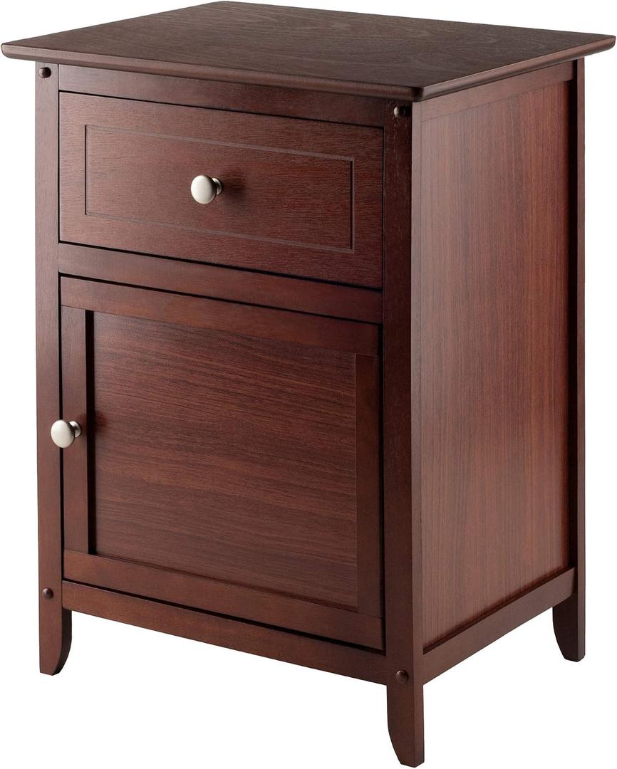 Winsome 25 x 18.9 x 14.96-Inch Wood Night Stand/Accent Table, Brown (94215), 18.90"W x 14.96"D x 25"H