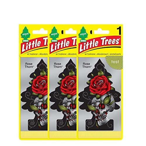 LITTLE TREES Car Air Freshener | Hanging Paper Tree for Home or Car | Rose Thorn | 1 Pack