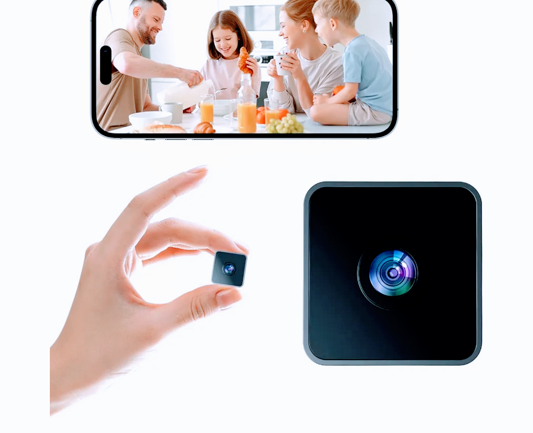 Hidden Cameras - Spy Camera - 1080P HD Indoor Camera - Mini Nanny Cam with Night Vision & Motion Detection- Indoor/Outdoor Wireless Security Cameras for Home, Car, Baby & Pet Monitoring(Square)-X1