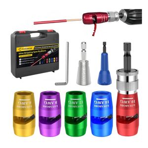 Wire Stripper for Drill, 2025 Upgraded Wire Stripping Tool & Wire Twisting Connector, 8 in 1 Professional Electrician Wire Nut Twister Tool for Drill 6-14 AWG Drill Wire Stripper 