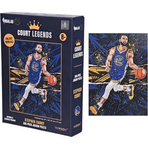 NBA Court Legends 300pc Stephen Curry Jigsaw Puzzle for Kids & Adults, Premium Basketball Puzzle Game, Family Activity, Collector Gift for NBA Fans, Game Room or Home Display