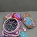 Baby Doll Stroller Playset for Girls Toddlers 3-5 4-6 5-7 Year Old to Play House Games. Stroller Toy with 12.5" Baby Doll, Dining Chair, Quilt Pillow, 24 PCS Doll Accessories and 2 Sets Clothes.