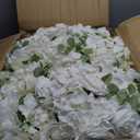 NUPTIO Flower Ball Arrangement Bouquet - 10 Pcs 15.7 inch Diameter White Fake Flowers Roses Balls for Centerpieces Tables - Artificial Rose Arrangements for Wedding Centerpiece Table Decorations