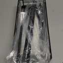 OMAIRA Shower Caddy Hanging with Soap Scrub Holder, Stainless Steel Adjustable No Drilling Non-Slip Large Capacity Sturdy Over Shower Head Shower Organizer Inside Shelves Bathroom Storage Rack, Black