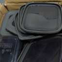 T&D HOME GOODS Storage Jars with Lid, Airtight, Set of 12 Storage Containers, BPA-Free, Storage Container for Cereal, Flour, Kitchen, Practical Organiser Kitchen, (12, 3 Square diff size)