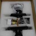 Passage Glass Door Knobs Interior, Antique Crystal Door Knobs for Hall and Closet, Matte Black