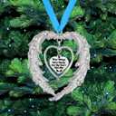 10 x Angel Wing Memorial Christmas Ornaments, Remembrance Sympathy Gifts,Your Wings were Ready But My Heart were Not Ornament for Xmas Tree,in Memory of Loved one Gifts for Loss of Loved one