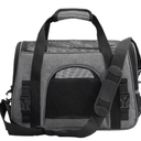 Portable Pet Carrier Bag Soft Mesh Breathable Handheld Travel Tote For Small Dogs Cats Grey Cloth Material Grey